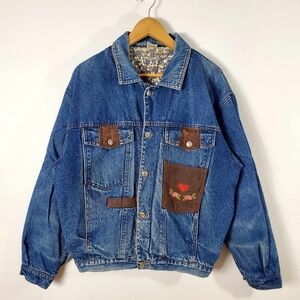 Vintage Women ’s bottoms Closure Bomber Style Denim Jean Jacket made in Spain